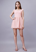 smocked mini dress