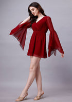 maroon mini dress