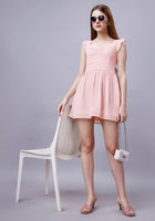 smocked mini dress