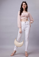 chiffon crop top