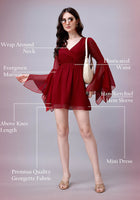 maroon mini dress